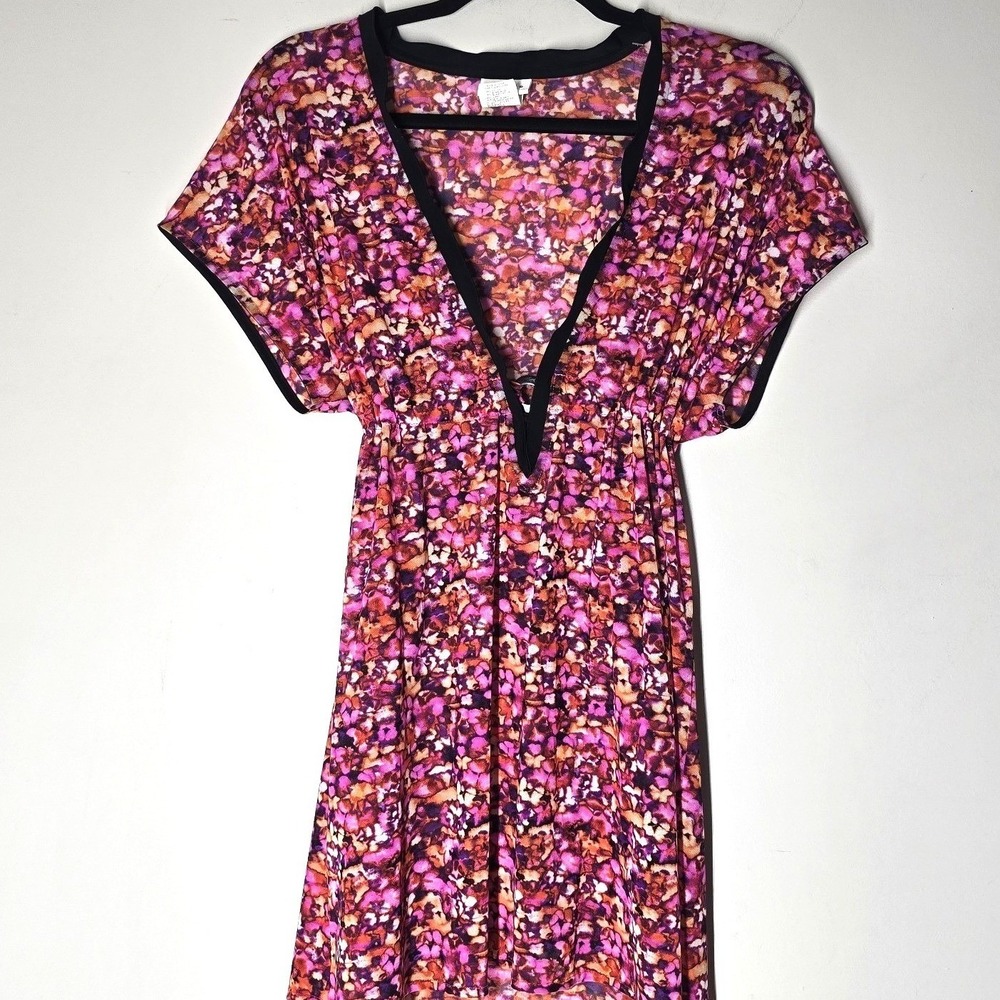 Profile by Gottex Swim Cover Up Tunic Dress S Abstract Print Beach Resort